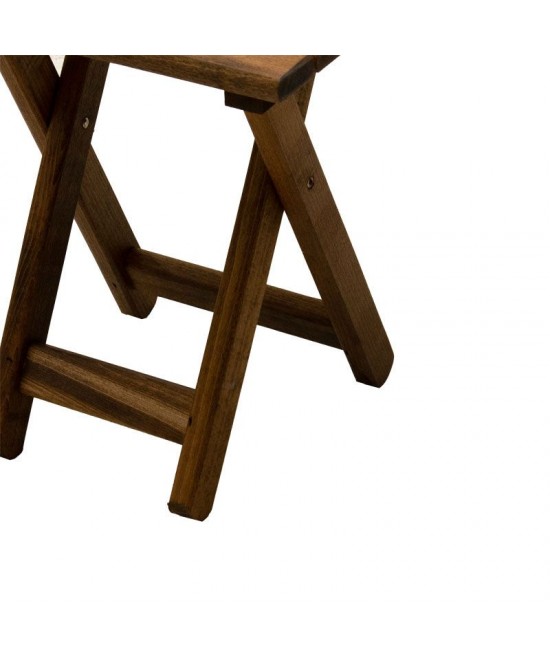 Τραπέζι Retto pakoworld μασίφ ξύλο οξιάς καρυδί εμποτισμού 45x45x48εκ