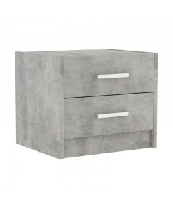 Κομοδίνο OLYMPUS pakoworld με 2 συρτάρια χρώμα antique ανθρακί 47.5x40.5x40.5εκ