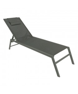 Ξαπλώστρα Kiara pakoworld αλουμίνιο-textilene ανθρακί