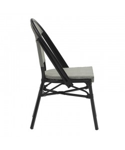 Καρέκλα Paris pakoworld αλουμίνιο μαύρο-textilene ασπρόμαυρο Καρέκλα Paris pakoworld αλουμίνιο μαύρο-textilene ασπρόμαυρο