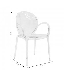 Πολυθρόνα Flair pakoworld PC διαφανές