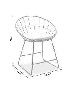Καρέκλα Seth pakoworld μέταλλο μαύρο-μαξιλάρι PVC μαύρο Καρέκλα Seth pakoworld μέταλλο μαύρο-μαξιλάρι PVC μαύρο