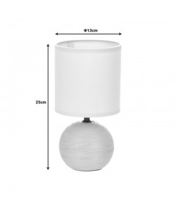 Επιτραπέζιο φωτιστικό PWL-1210 pakoworld Ε14 60W κεραμικό γκρι Φ13x25εκ