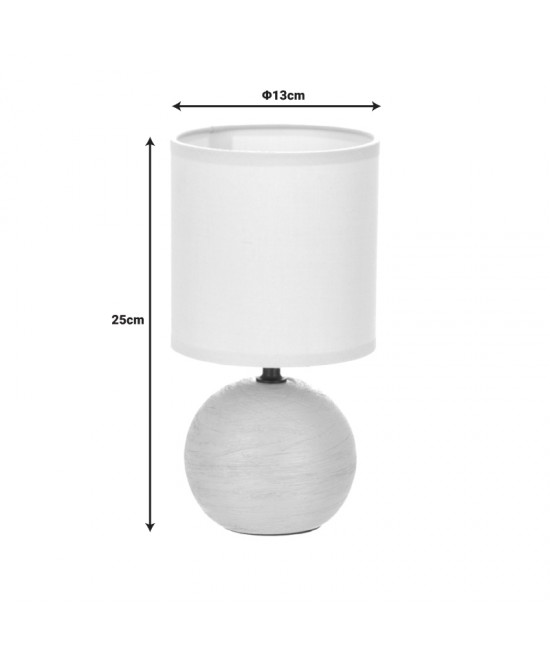 Επιτραπέζιο φωτιστικό PWL-1210 pakoworld Ε14 60W κεραμικό γκρι Φ13x25εκ Επιτραπέζιο φωτιστικό PWL-1210 pakoworld Ε14 60W κεραμικό γκρι Φ13x25εκ