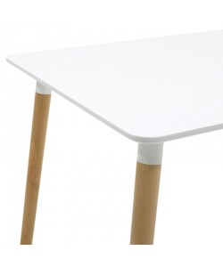 Tραπεζαρία Natali-Gaston σετ 5τμχ λευκό σε απόχρωση λευκό-φυσικό 120x80x73εκ Tραπεζαρία Natali-Gaston σετ 5τμχ λευκό σε απόχρωση λευκό-φυσικό 120x80x73εκ