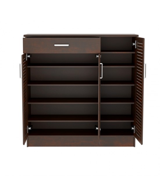 Παπουτσοθήκη-ντουλάπι SANTE pakoworld 30 ζεύγων χρώμα καρυδί 120x37x123εκ