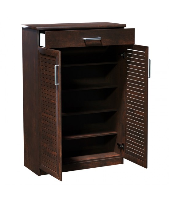 Παπουτσοθήκη-ντουλάπι SANTE pakoworld 20 ζεύγων χρώμα καρυδί 80x37x123εκ