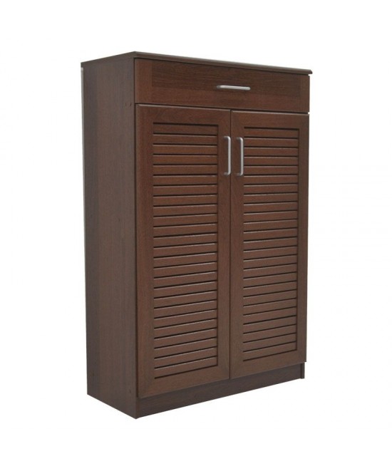 Παπουτσοθήκη-ντουλάπι SANTE pakoworld 20 ζεύγων χρώμα καρυδί 80x37x123εκ