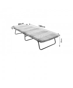 Ράντζο-κρεβάτι μονό Daxel pakoworld μεταλλικός σομιές 6εκ στρώμα 180x80εκ Ράντζο-κρεβάτι μονό Daxel pakoworld μεταλλικός σομιές 6εκ στρώμα 180x80εκ
