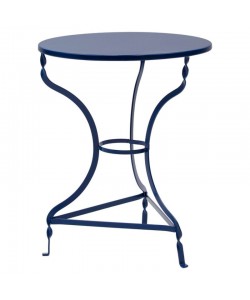 Τραπέζι Ζαππείου Noah pakoworld μεταλλικό μπλε Φ58x72εκ