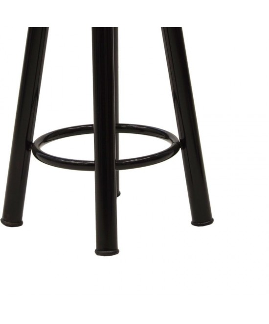 Σκαμπό μπαρ Onyx pakoworld ξύλο δρυς-μέταλλο μαύρο gloss Φ33x77εκ Σκαμπό μπαρ Onyx pakoworld ξύλο δρυς-μέταλλο μαύρο gloss Φ33x77εκ
