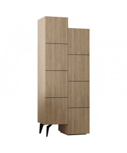 Ντουλάπι-στήλη Romane pakoworld φυσικό 62.2x37.4x155.4εκ