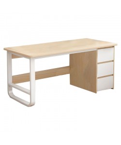 Γραφείο Salto pakoworld με συρταριέρα MDF φυσικό-λευκό 120x48x74εκ