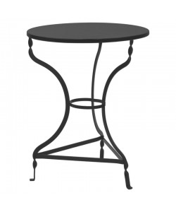 Τραπέζι Ζαππείου Noah pakoworld μεταλλικό μαύρο Φ58x72εκ