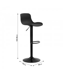 Σκαμπό μπαρ Walden pakoworld PP λευκό