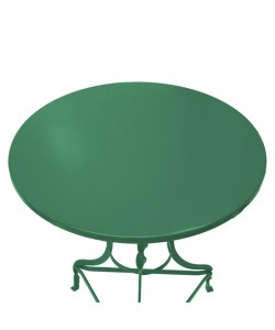 Τραπέζι Ζαππείου Noah pakoworld μεταλλικό πράσινο Φ70x72εκ