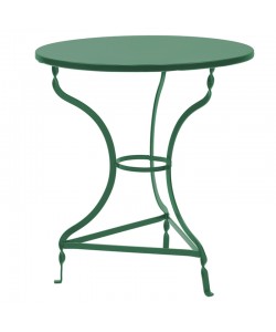 Τραπέζι Ζαππείου Noah pakoworld μεταλλικό πράσινο Φ70x72εκ