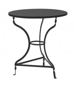 Τραπέζι Ζαππείου Noah pakoworld μεταλλικό μαύρο Φ70x72εκ