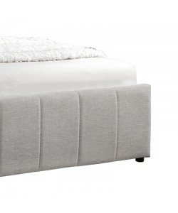 Κρεβάτι διπλό Tatiana pakoworld ύφασμα γκρι με αποθηκευτικό χώρο 160x200εκ