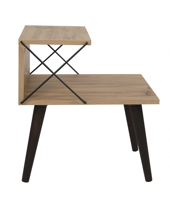 Βοηθητικό τραπέζι-κομοδίνο Gather pakoworld sonoma-καρυδί 50x40x55εκ Βοηθητικό τραπέζι-κομοδίνο Gather pakoworld sonoma-καρυδί 50x40x55εκ
