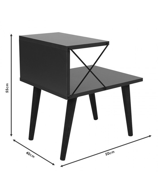 Βοηθητικό τραπέζι-κομοδίνο Gather pakoworld sonoma-καρυδί 50x40x55εκ Βοηθητικό τραπέζι-κομοδίνο Gather pakoworld sonoma-καρυδί 50x40x55εκ