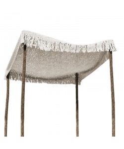 Δίχτυ σκίασης Roof pakoworld μακραμέ μπεζ 2x2m