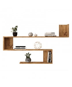 Ραφιέρα τοίχου Belinda pakoworld sonoma 120x14.5x71.4εκ