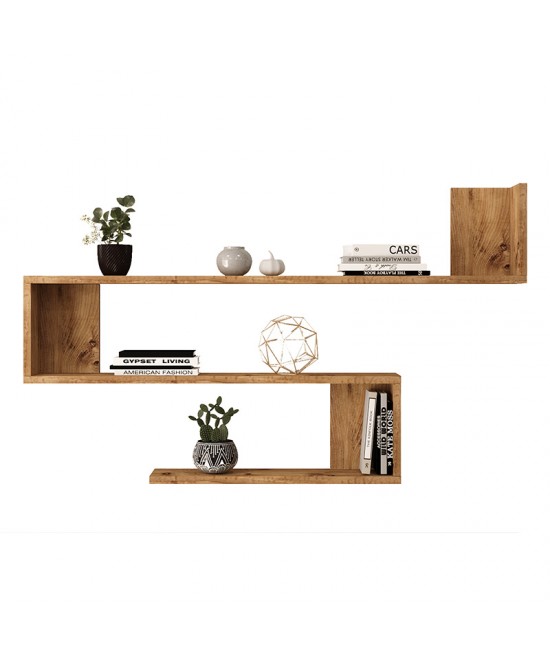 Ραφιέρα τοίχου Belinda pakoworld sonoma 120x14.5x71.4εκ