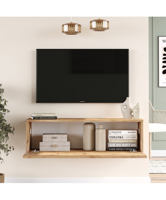 Έπιπλο τηλεόρασης επιτοίχιο Serit pakoworld sonoma 100x31.6x29.6εκ