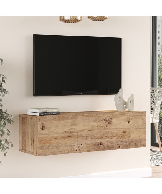 Έπιπλο τηλεόρασης επιτοίχιο Serit pakoworld sonoma 100x31.6x29.6εκ