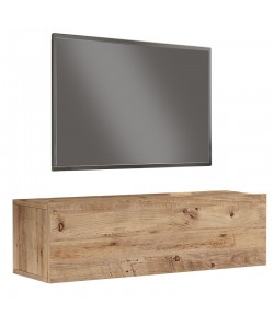 Έπιπλο τηλεόρασης επιτοίχιο Serit pakoworld sonoma 100x31.6x29.6εκ