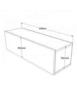 Έπιπλο τηλεόρασης επιτοίχιο Serit pakoworld sonoma 100x31.6x29.6εκ