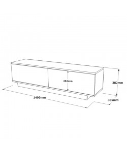 Έπιπλο τηλεόρασης Zoeva pakoworld wenge 140x.35x38.2εκ