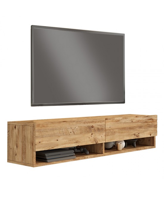 Έπιπλο τηλεόρασης επιτοίχιο Roscoe pakoworld sonoma 140x31.6x29.6εκ