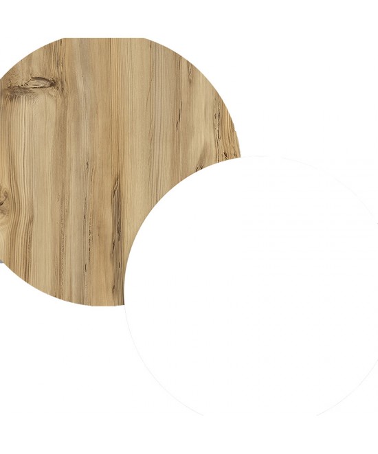 Τραπέζι σαλονιού Thunder pakoworld sonoma-λευκό 90x60x31.5εκ