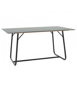 Τραπέζι Revello pakoworld sintered stone μαύρο μαρμάρου-μαύρο 150x90x75εκ