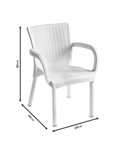 Πολυθρόνα Festive pakoworld PP cappucino