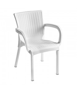 Πολυθρόνα Festive pakoworld PP λευκό