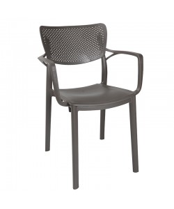 Πολυθρόνα Frontline pakoworld PP ανθρακί