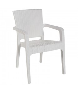 Πολυθρόνα Halcyon pakoworld PP λευκό