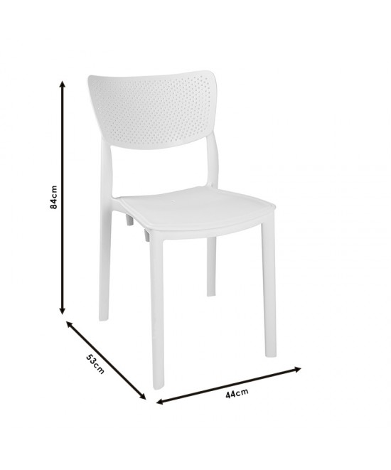 Καρέκλα Ignite pakoworld PP λευκό