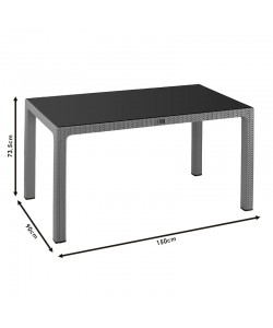 Τραπέζι Explore pakoworld με UV protection PP καφέ 150x90x73.5εκ Τραπέζι Explore pakoworld με UV protection PP καφέ 150x90x73.5εκ