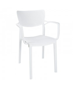 Πολυθρόνα Frontline pakoworld PP λευκό