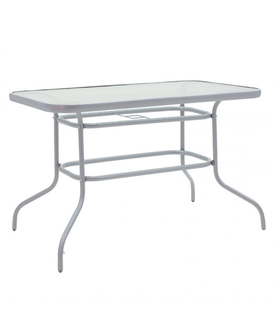 Τραπεζαρία Valor-Calan σετ 5τεμ pakoworld μέταλλο-textilene ανθρακί 110x60x70εκ