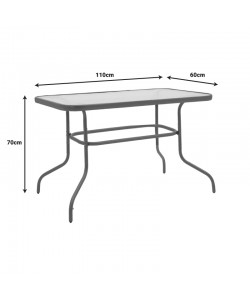 Τραπέζι Valor pakoworld μέταλλο καφέ-γυαλί 110x60x70εκ Τραπέζι Valor pakoworld μέταλλο καφέ-γυαλί 110x60x70εκ