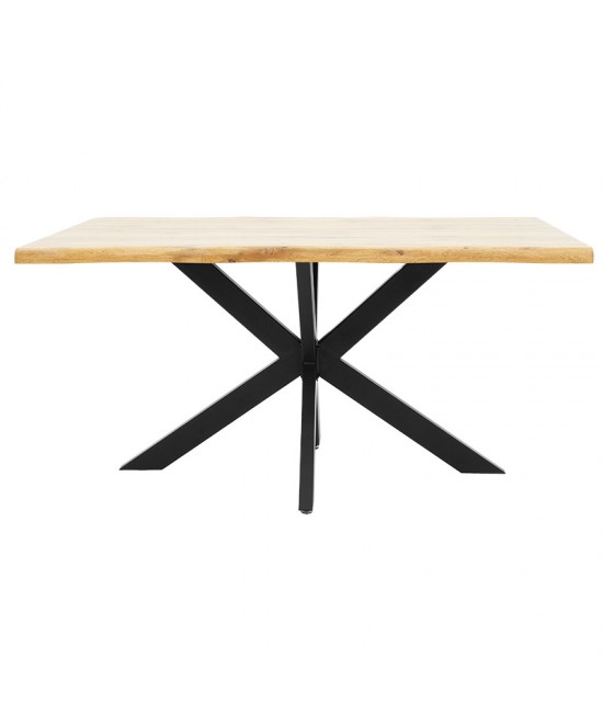 Tραπέζι Gilman pakoworld MDF sonoma-μαύρο 150x90x75εκ