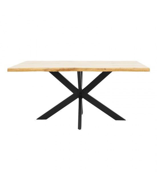 Tραπέζι Gilman pakoworld MDF sonoma-μαύρο 180x90x75εκ