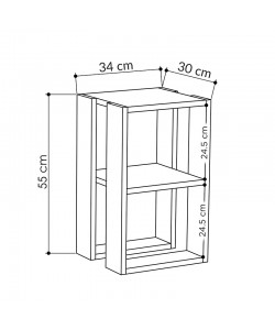 Κομοδίνο Passion pakoworld σε λευκή απόχρωση 34x30x55εκ Κομοδίνο Passion pakoworld σε λευκή απόχρωση 34x30x55εκ