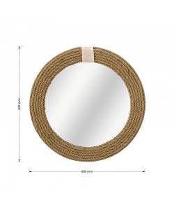 Καθρέπτης Rope pakoworld φυσικό 60x2x60εκ