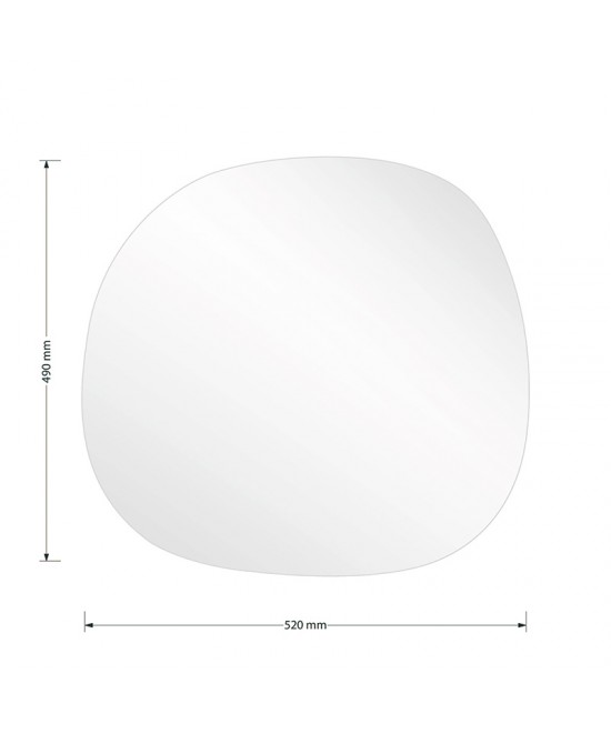 Καθρέπτης Frameless 1 pakoworld μαύρο 49x1.2x52εκ